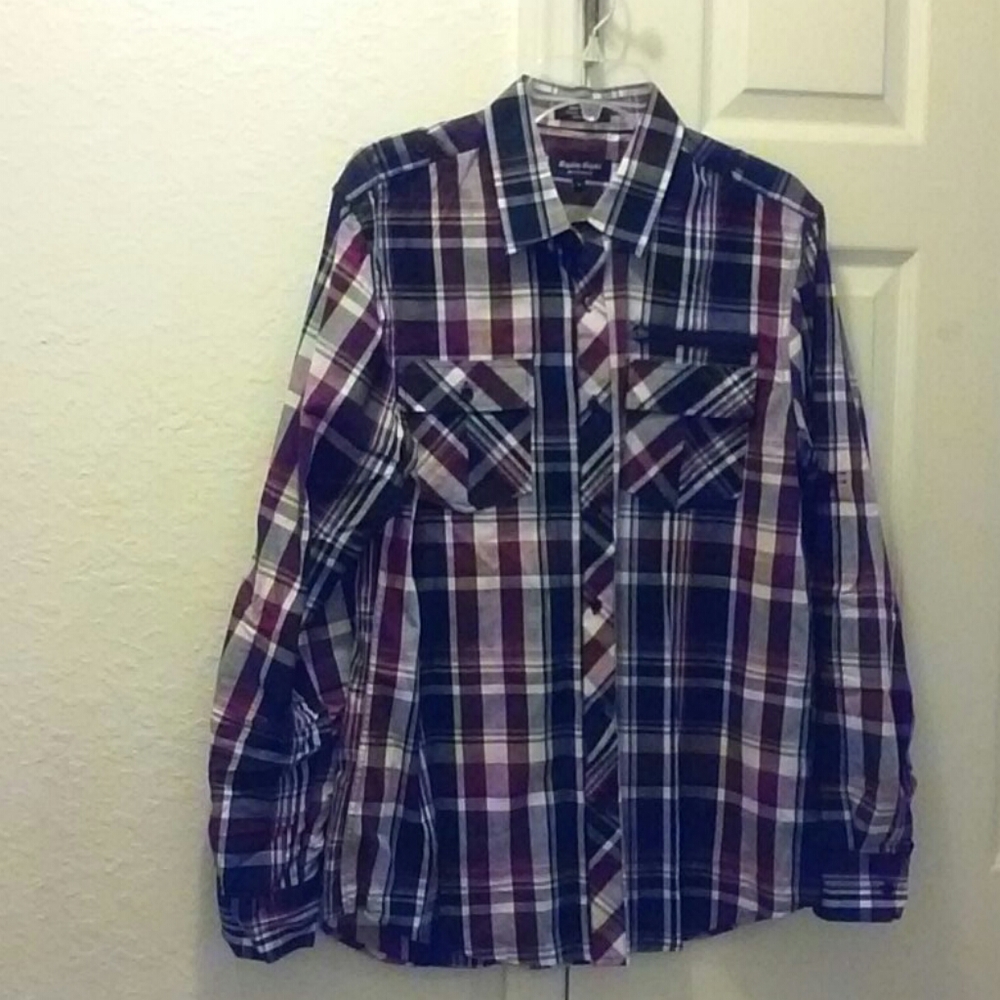 Eighty-Eight 100% Cotton Men's Button Down Long Sleeve Shirt
